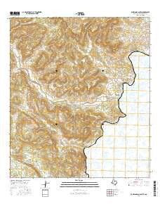 Bourland Canyon Texas Current topographic map, 1:24000 scale, 7.5 X 7.5 Minute, Year 2016
