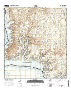 Box Canyon Texas Current topographic map, 1:24000 scale, 7.5 X 7.5 Minute, Year 2016
