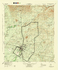 Brackettville Texas Historical topographic map, 1:62500 scale, 15 X 15 Minute, Year 1944