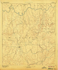 Brady Texas Historical topographic map, 1:125000 scale, 30 X 30 Minute, Year 1894
