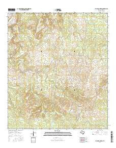 Brady Mountain Texas Current topographic map, 1:24000 scale, 7.5 X 7.5 Minute, Year 2016