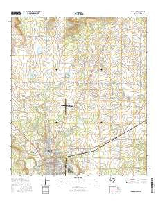Brady North Texas Current topographic map, 1:24000 scale, 7.5 X 7.5 Minute, Year 2016