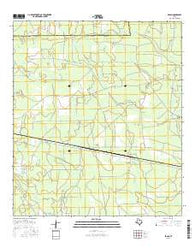 Bragg Texas Current topographic map, 1:24000 scale, 7.5 X 7.5 Minute, Year 2016