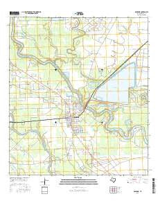 Brazoria Texas Current topographic map, 1:24000 scale, 7.5 X 7.5 Minute, Year 2016