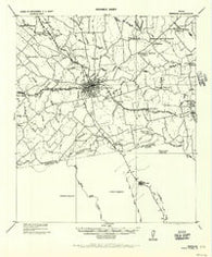 Brenham Texas Historical topographic map, 1:62500 scale, 15 X 15 Minute, Year 1956