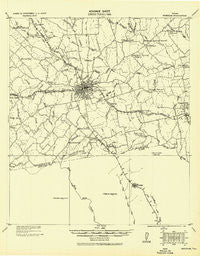 Brenham Texas Historical topographic map, 1:62500 scale, 15 X 15 Minute, Year 1930