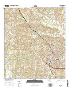 Brenham Texas Current topographic map, 1:24000 scale, 7.5 X 7.5 Minute, Year 2016