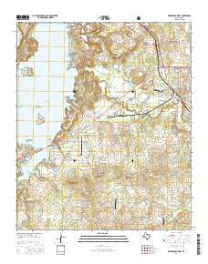 Bridgeport West Texas Current topographic map, 1:24000 scale, 7.5 X 7.5 Minute, Year 2016