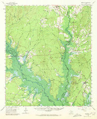 Broaddus Texas Historical topographic map, 1:62500 scale, 15 X 15 Minute, Year 1958