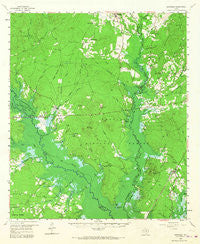 Broaddus Texas Historical topographic map, 1:62500 scale, 15 X 15 Minute, Year 1958