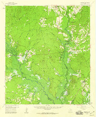Broaddus Texas Historical topographic map, 1:62500 scale, 15 X 15 Minute, Year 1958