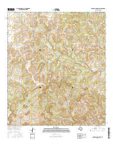 Brokeleg Mountain Texas Current topographic map, 1:24000 scale, 7.5 X 7.5 Minute, Year 2016