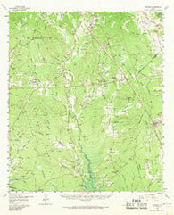 Bronson Texas Historical topographic map, 1:62500 scale, 15 X 15 Minute, Year 1958