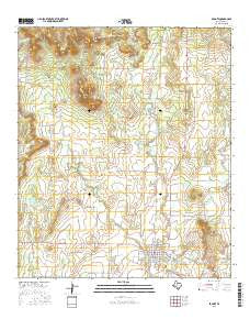 Bronte Texas Current topographic map, 1:24000 scale, 7.5 X 7.5 Minute, Year 2016