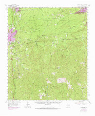 Brookeland Texas Historical topographic map, 1:62500 scale, 15 X 15 Minute, Year 1969