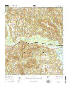 Brownsboro Texas Current topographic map, 1:24000 scale, 7.5 X 7.5 Minute, Year 2016