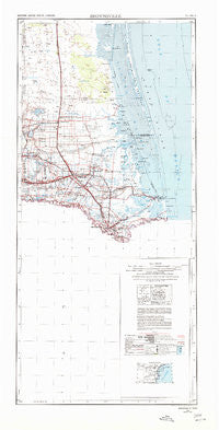 Brownsville Texas Historical topographic map, 1:250000 scale, 2 X 1 Degree, Year 1956