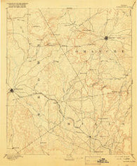 Brownwood Texas Historical topographic map, 1:125000 scale, 30 X 30 Minute, Year 1894