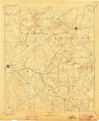 Brownwood Texas Historical topographic map, 1:125000 scale, 30 X 30 Minute, Year 1894