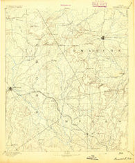 Brownwood Texas Historical topographic map, 1:125000 scale, 30 X 30 Minute, Year 1894