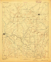 Brownwood Texas Historical topographic map, 1:125000 scale, 30 X 30 Minute, Year 1894