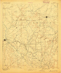 Brownwood Texas Historical topographic map, 1:125000 scale, 30 X 30 Minute, Year 1894