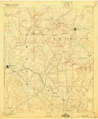 Brownwood Texas Historical topographic map, 1:125000 scale, 30 X 30 Minute, Year 1889