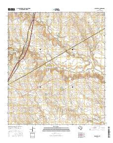 Bruceville Texas Current topographic map, 1:24000 scale, 7.5 X 7.5 Minute, Year 2016