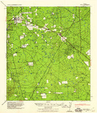 Bruni Texas Historical topographic map, 1:62500 scale, 15 X 15 Minute, Year 1939