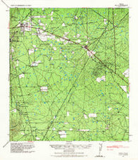 Bruni Texas Historical topographic map, 1:62500 scale, 15 X 15 Minute, Year 1939