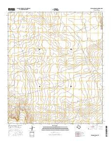 Brunson Ranch Texas Current topographic map, 1:24000 scale, 7.5 X 7.5 Minute, Year 2016