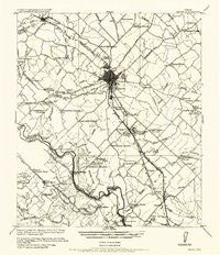 Bryan Texas Historical topographic map, 1:62500 scale, 15 X 15 Minute, Year 1956