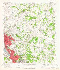 Bryan East Texas Historical topographic map, 1:24000 scale, 7.5 X 7.5 Minute, Year 1962