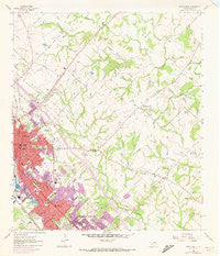 Bryan East Texas Historical topographic map, 1:24000 scale, 7.5 X 7.5 Minute, Year 1962