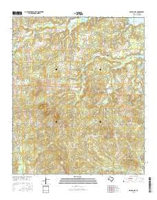 Bryans Mill Texas Current topographic map, 1:24000 scale, 7.5 X 7.5 Minute, Year 2016