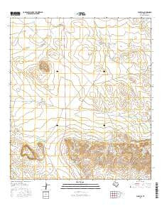 Buck Hill Texas Current topographic map, 1:24000 scale, 7.5 X 7.5 Minute, Year 2016