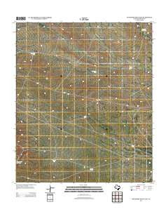 Buckhorn Draw East Texas Historical topographic map, 1:24000 scale, 7.5 X 7.5 Minute, Year 2012