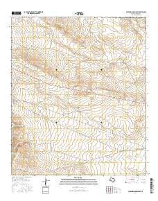 Buckhorn Draw East Texas Current topographic map, 1:24000 scale, 7.5 X 7.5 Minute, Year 2016