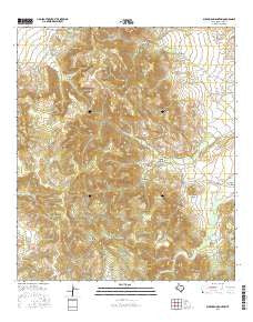 Buckhorn Mountain Texas Current topographic map, 1:24000 scale, 7.5 X 7.5 Minute, Year 2016