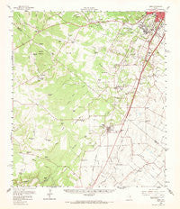 Buda Texas Historical topographic map, 1:62500 scale, 15 X 15 Minute, Year 1958