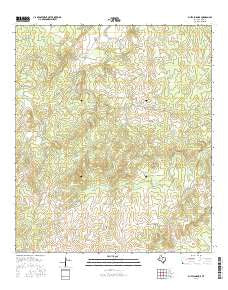Buffalo Knob Texas Current topographic map, 1:24000 scale, 7.5 X 7.5 Minute, Year 2016