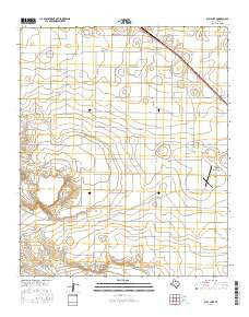 Bull Lake Texas Current topographic map, 1:24000 scale, 7.5 X 7.5 Minute, Year 2016