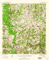 Bullard Texas Historical topographic map, 1:62500 scale, 15 X 15 Minute, Year 1946
