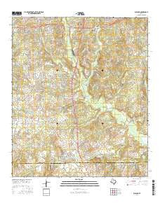 Bullard Texas Current topographic map, 1:24000 scale, 7.5 X 7.5 Minute, Year 2016
