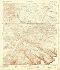 Bullis Gap Texas Historical topographic map, 1:62500 scale, 15 X 15 Minute, Year 1918