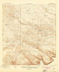 Bullis Gap Texas Historical topographic map, 1:62500 scale, 15 X 15 Minute, Year 1918