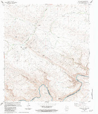 Bullis Gap Texas Historical topographic map, 1:24000 scale, 7.5 X 7.5 Minute, Year 1983