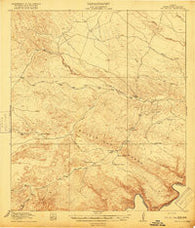 Bullis Gap Texas Historical topographic map, 1:62500 scale, 15 X 15 Minute, Year 1918