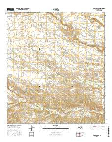 Bullis Gap NE Texas Current topographic map, 1:24000 scale, 7.5 X 7.5 Minute, Year 2016