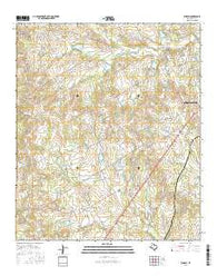 Bunyan Texas Current topographic map, 1:24000 scale, 7.5 X 7.5 Minute, Year 2016